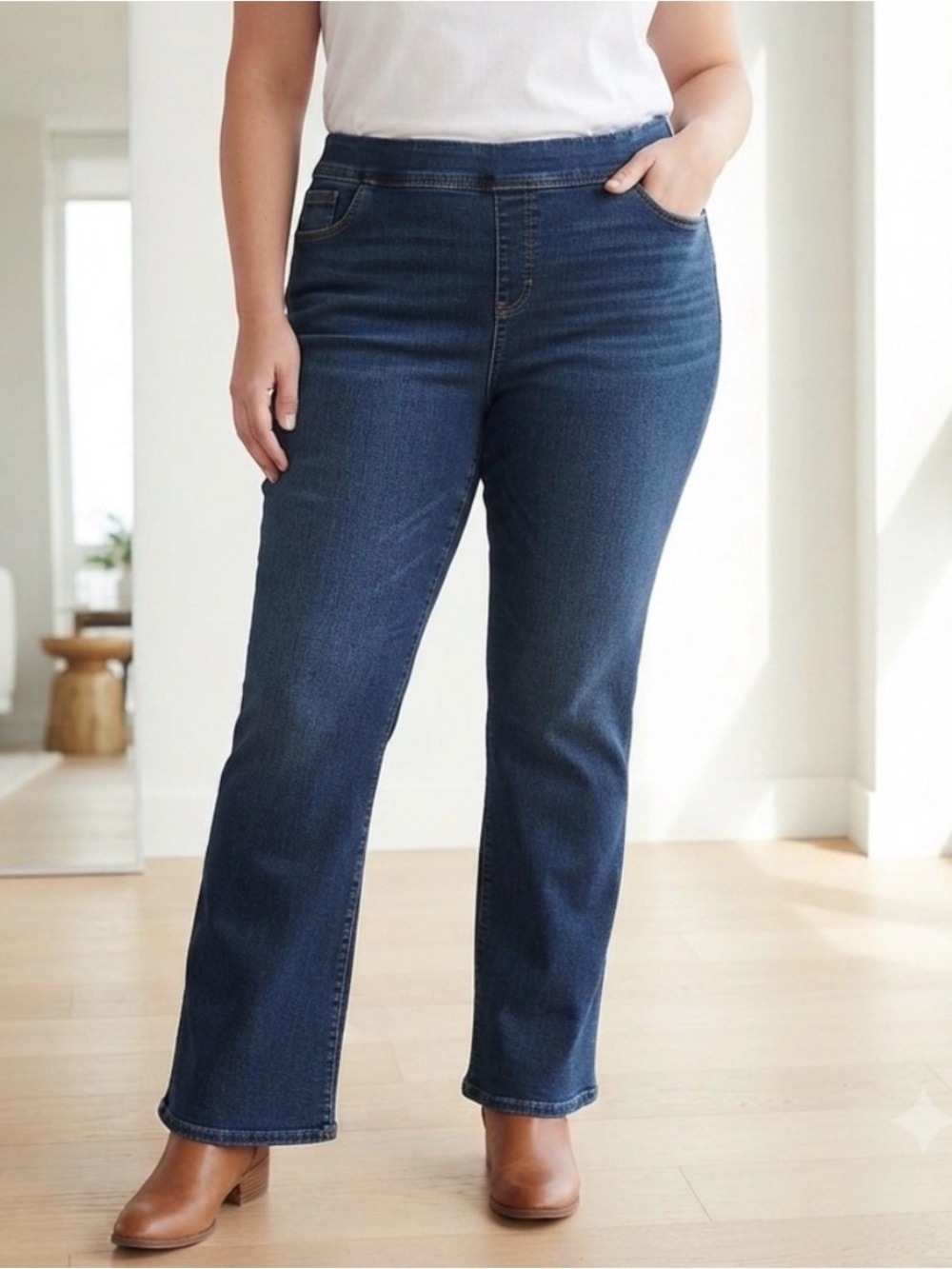Torrid Super Soft Dark Wash Slim Bootcut Pull-On Jeans Size 3 (Plus 22/24)